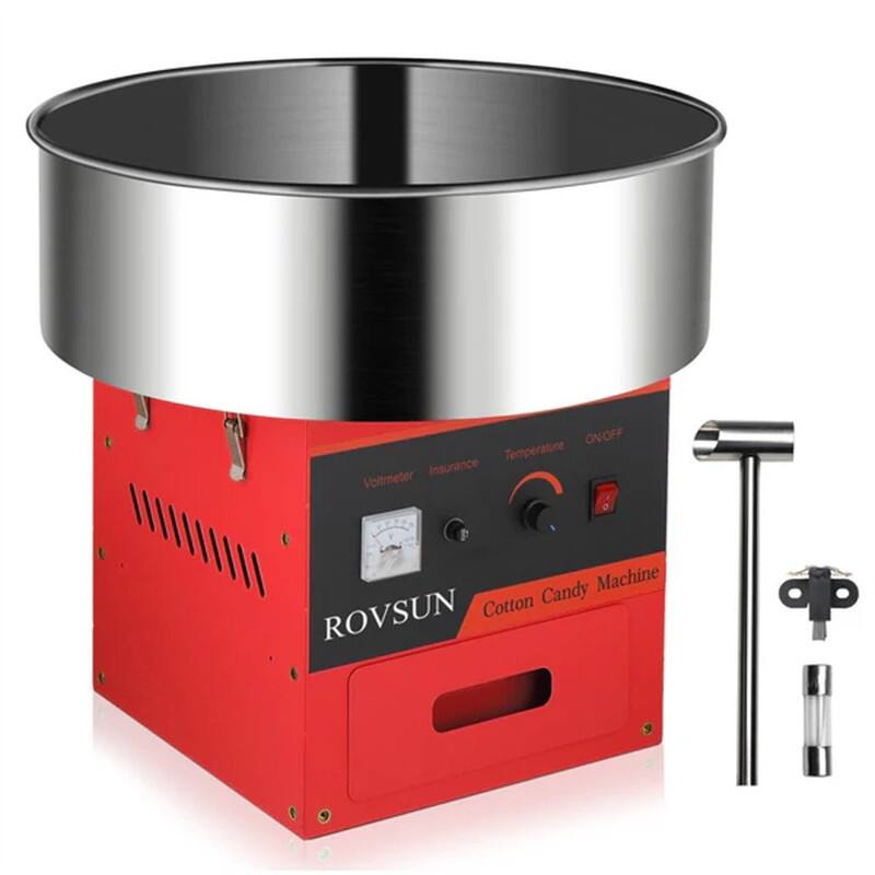 21 Inch 980W 110V Cotton Candy Machine Cart - Red