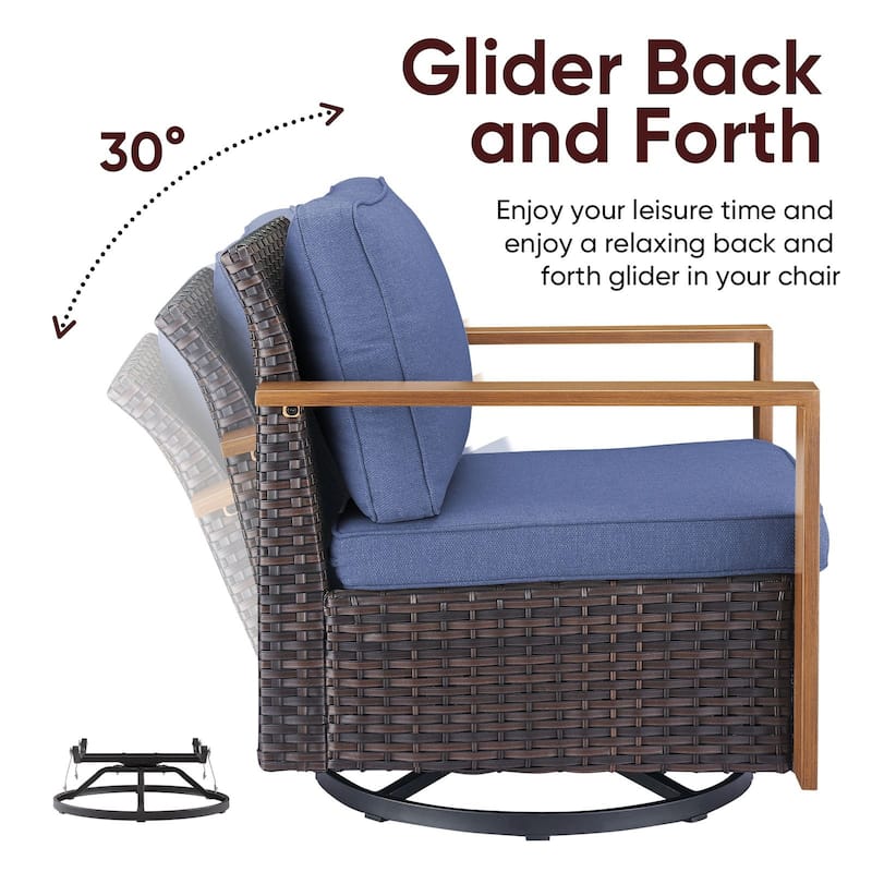 Pocassy Outdoor Patio Chairs Set for Garden Yards