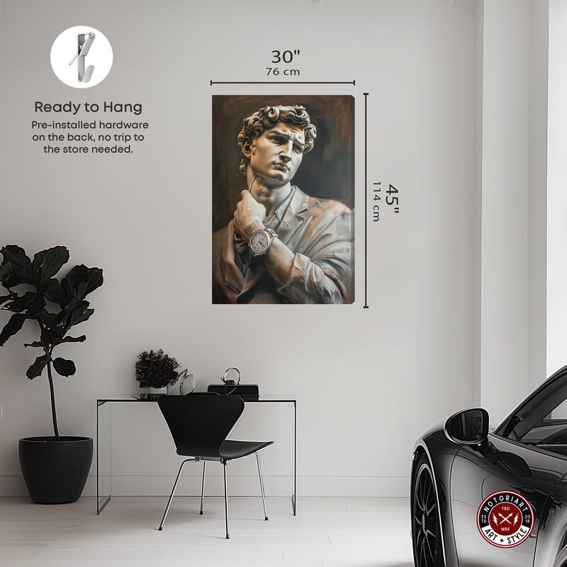 Notoriart Classy Sculpture Gallery Wrapped Men Style 1 Piece Canvas Wall Art