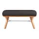 Option Charcoal Fabric & Natural Wood