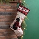 preview thumbnail 19 of 51, Glitzhome 21"L LED Embroidered Linen Reindeer Cat Dog Christmas Stockings