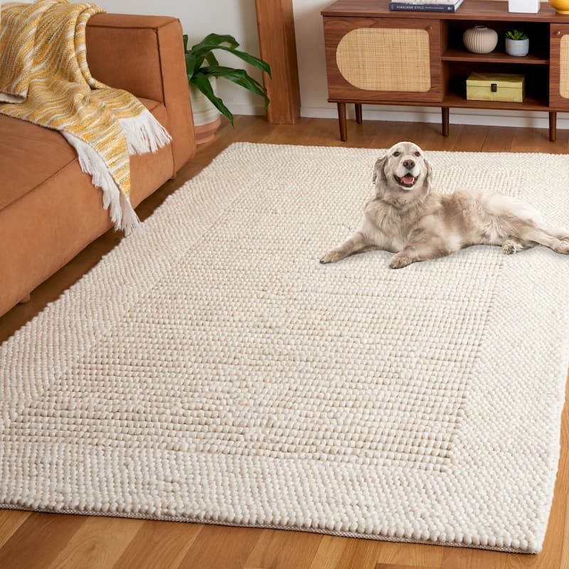 SAFAVIEH Handmade Natura Hendrien Farmhouse Wool Rug - 8' x 10' - Ivory