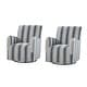 preview thumbnail 27 of 31, HULALA HOME Pancy Traditional Swivel Armchair with Jacobean Strip Pattern Set of 2