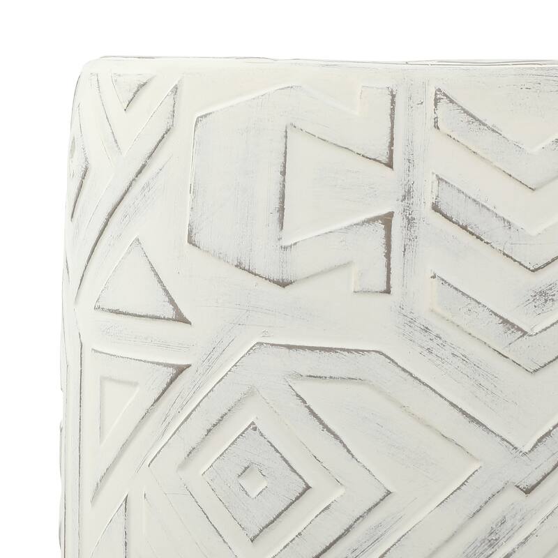 Yoli 17.75" Transitional Bohemian Geometric Drum Garden Stool, by JONATHAN Y