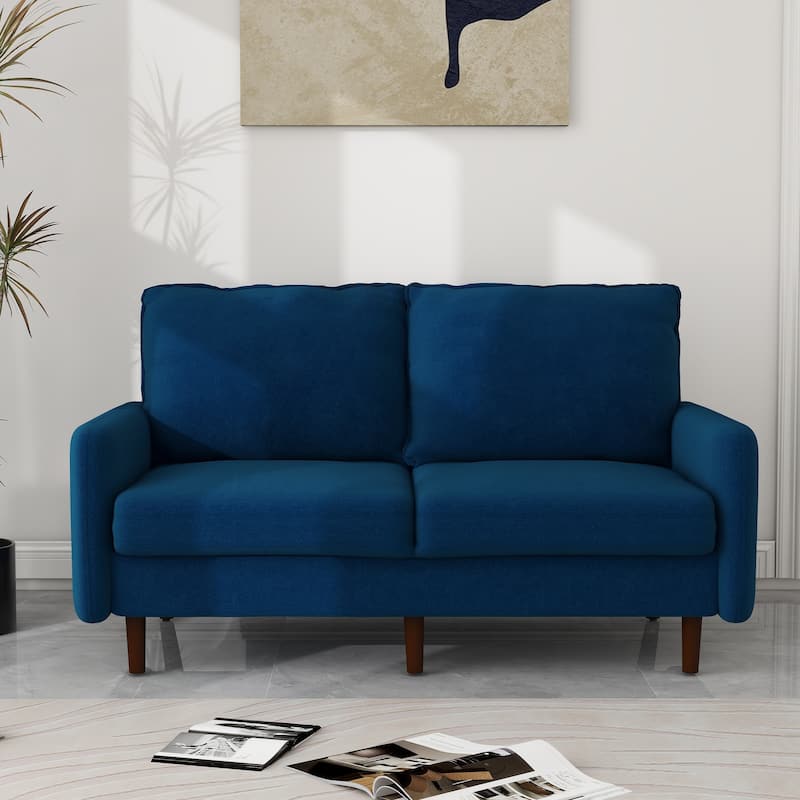 56.88" Modern Couch Velvet Loveseat Sofa for Living Room Furniture