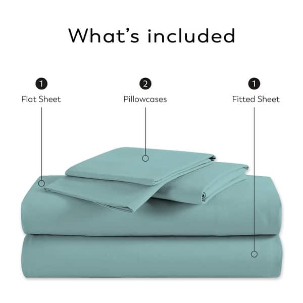 dimension image slide 3 of 8, Color Sense 1200TC Premium Cotton-Blend Wrinkle-Resistant Sheet Set