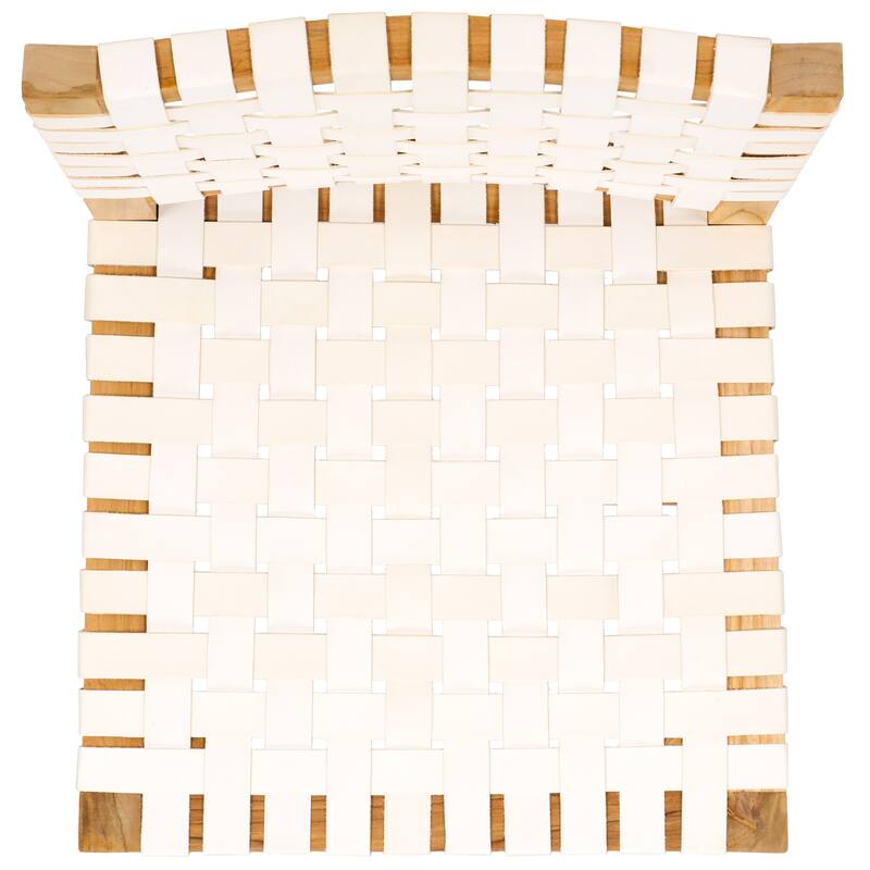 SAFAVIEH Arlene Solid Wood & Leather Dining Chair (Fully Assembled) - 18.3 In. W x 20.3 In. D x 33.7 In. H - 18Wx20Dx34H