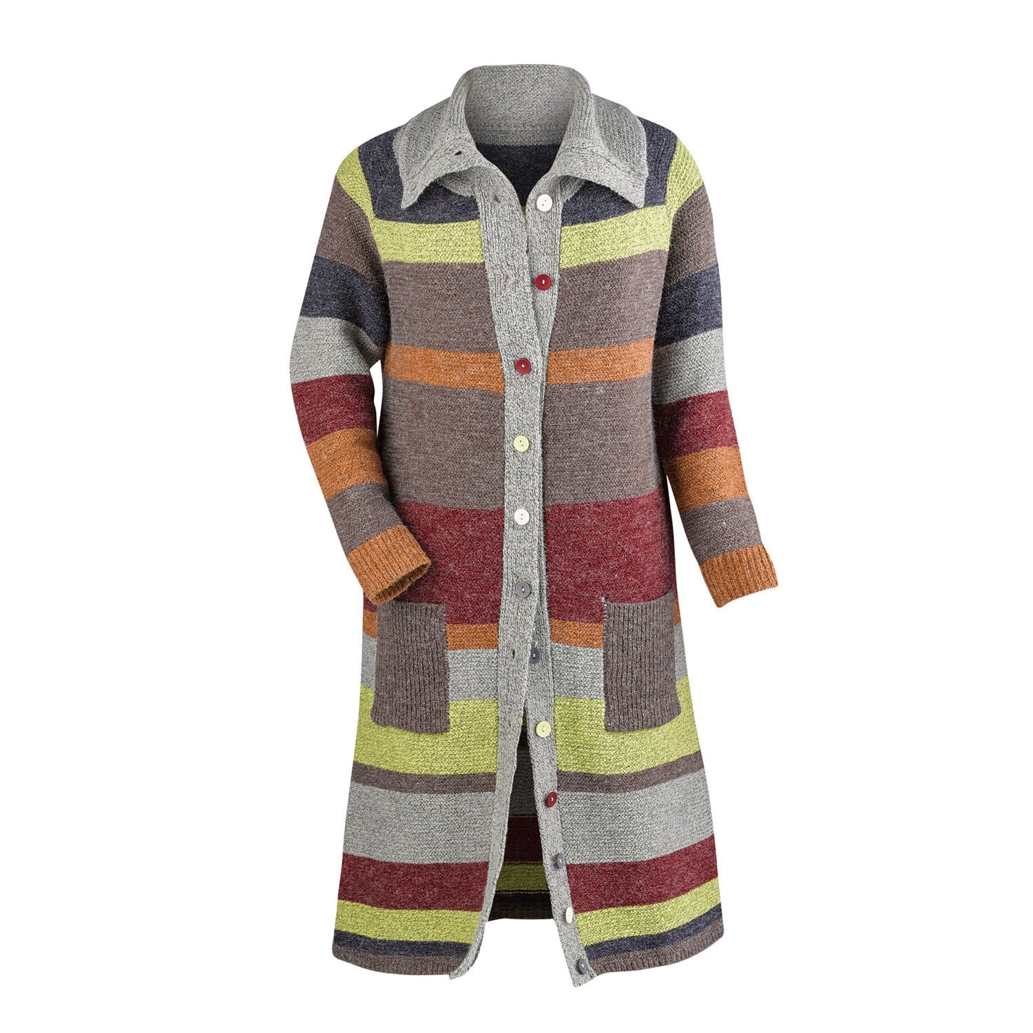 long multicolor cardigan