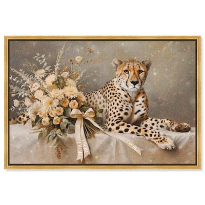 Bouquet Cheetah Canvas by Art Remedy