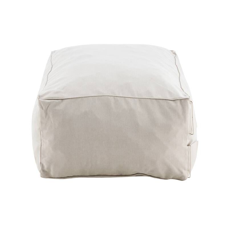 Christopher Knight Home - Nerissa 2-Piece Modular Outdoor/Indoor Bean Bag Sectional Sofa Set with Shredded Foam Filled & Ottoman