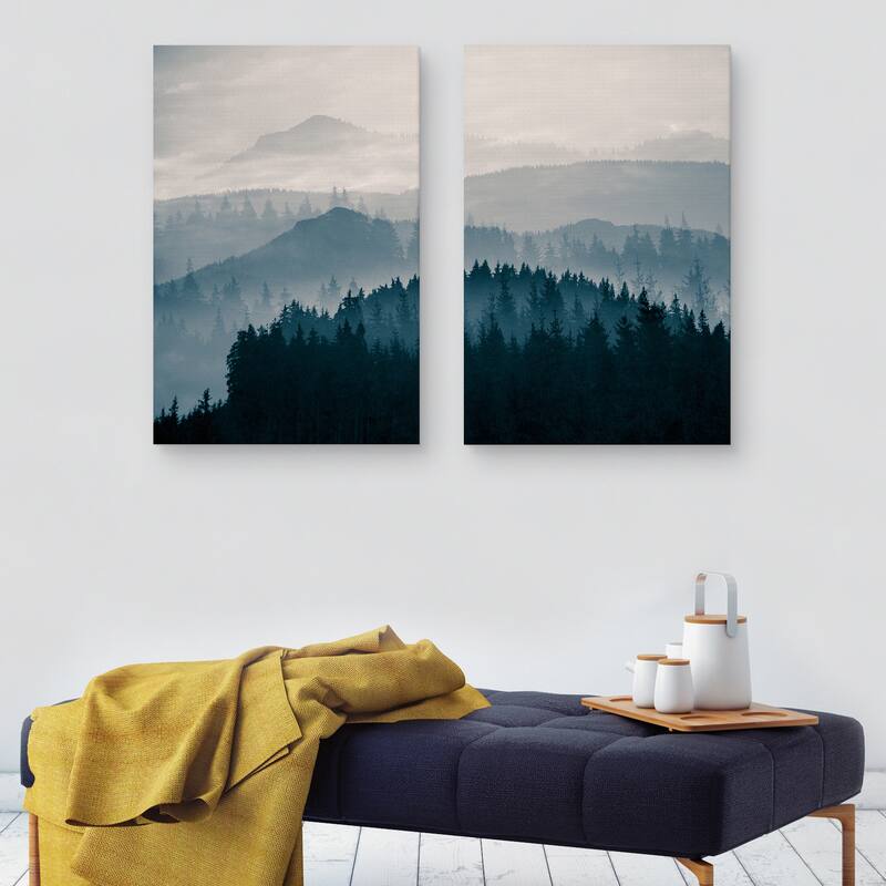 Blue Mountains I & II by PhotoINC Studio Canvas Art Prints