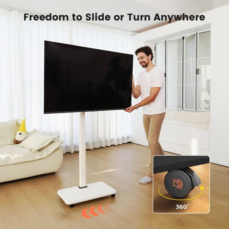 Mobile TV Cart Rolling TV Stand