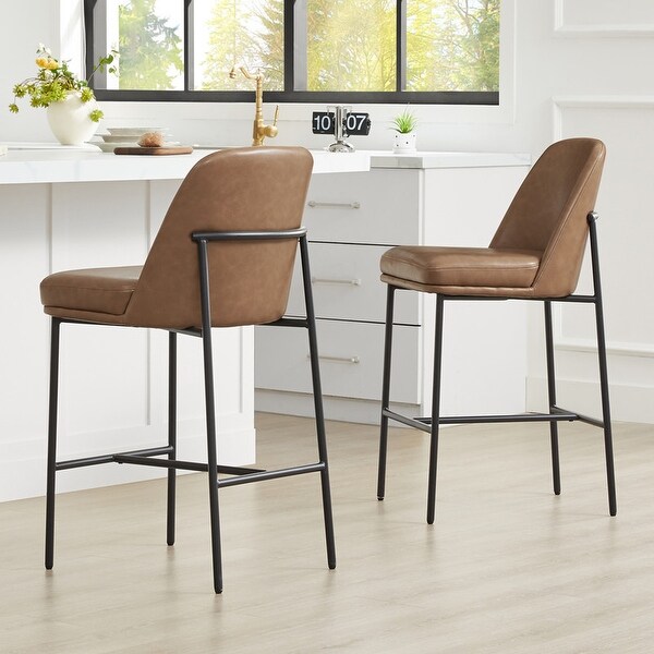 Evelyn Modern 27 inch Counter Height Bar Stool Set of 2 On Sale Bed Bath Beyond 39957101