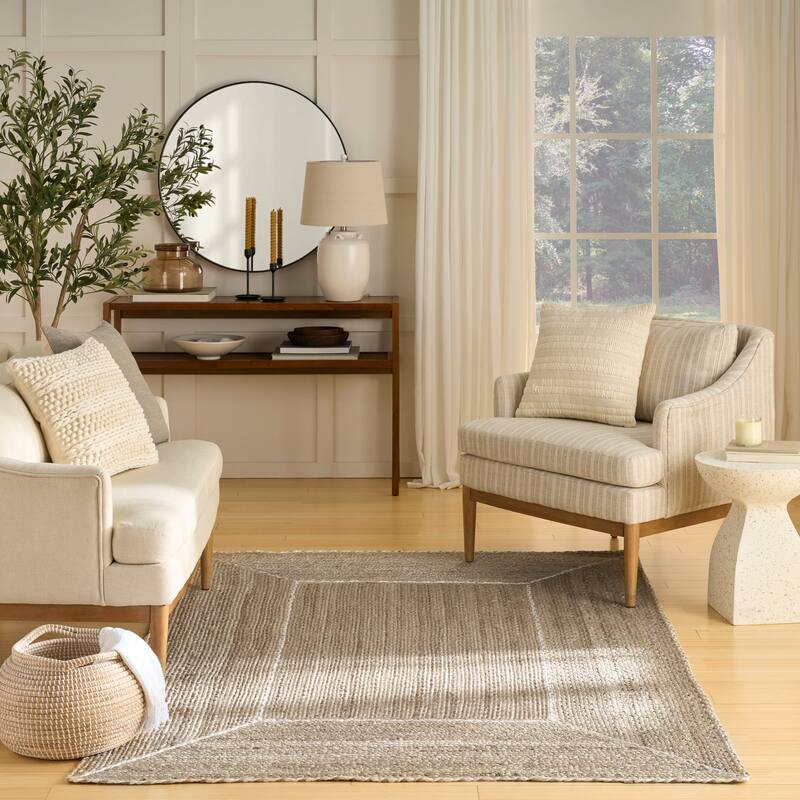 Nourison Terrazzo Jute Indoor only Solid Area Rug
