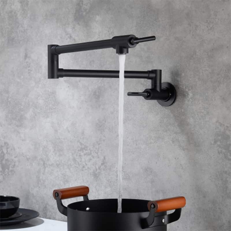 GIVINGTREE Farmhouse Wall Mount Pot Filler kitchen Faucet - 18.3" x 13.5"
