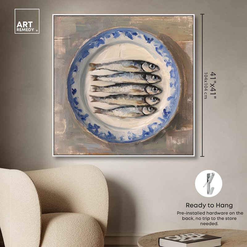 Sardines Still Life Canvas by Art Remedy