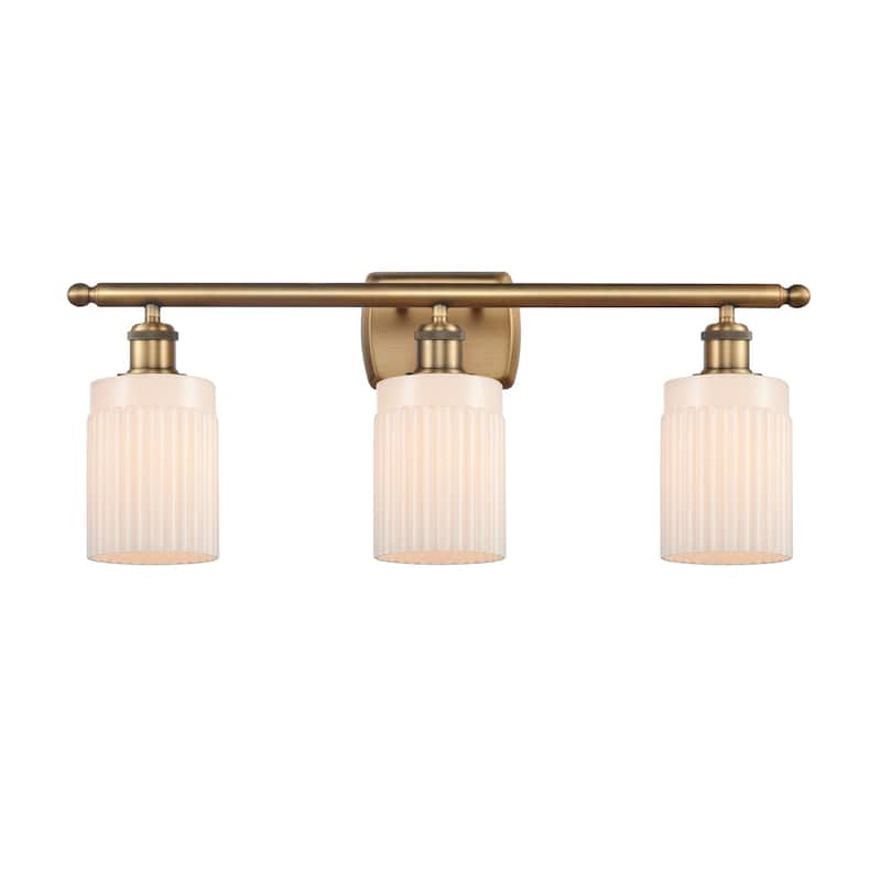 Innovations Lighting Hadley 3 Light 26" Wide Bathroom Vanity Light - Brushed Brass / Matte White