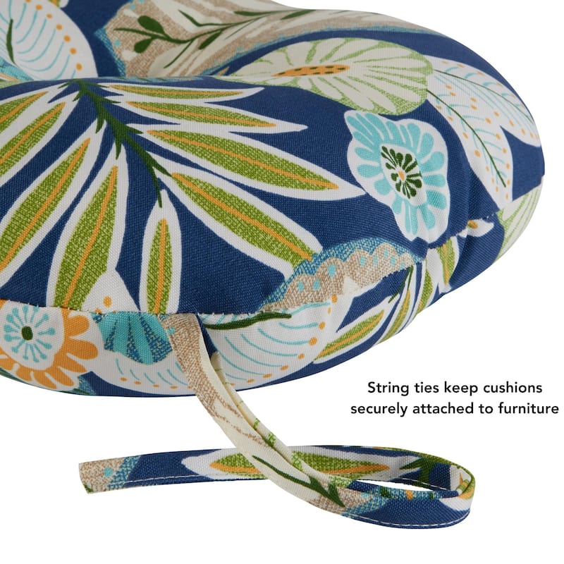 Round 15-inch Outdoor Bistro Chair Cushions (Set of 2)