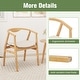 preview thumbnail 8 of 8, Gymax Set of 2 Leisure Bamboo Armchair Accent Chair w/ Curved Back &