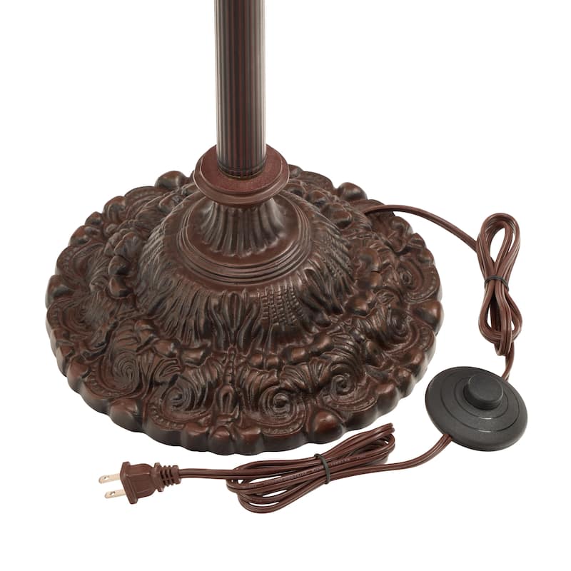 Victoria River of Goods Multicolor Tiffany Style Stained Glass Dome Shade 60-Inch Floor Lamp - 19" x 11.25" x 60"