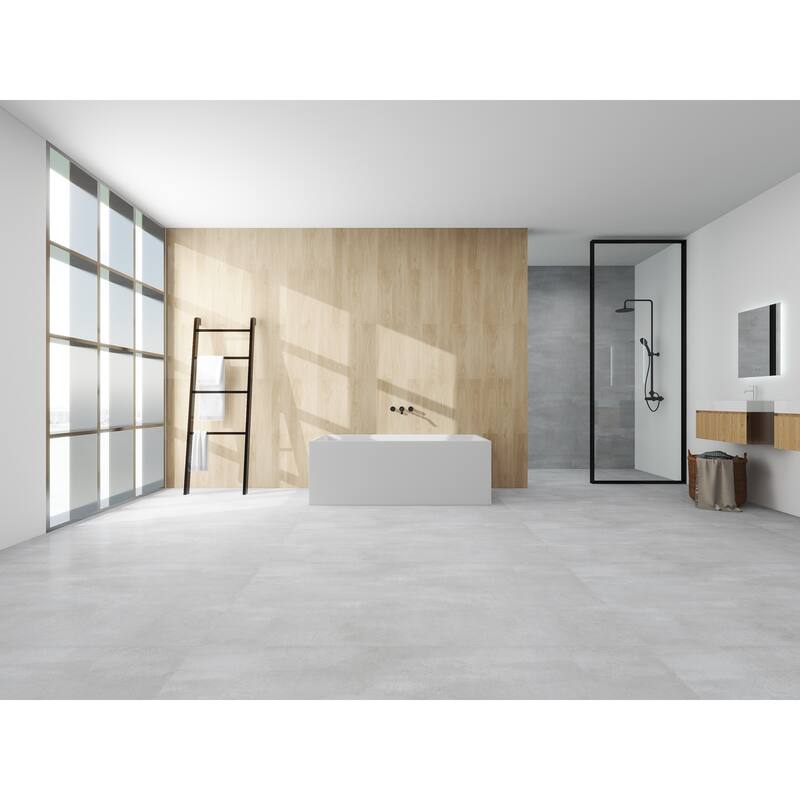 Vanity Art 59" Acrylic Freestanding Soaking Bathtub with Overflow & Pop-up Drain