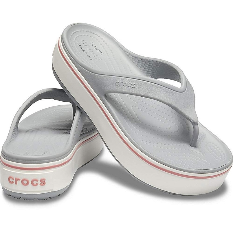 crocs platform flip flops