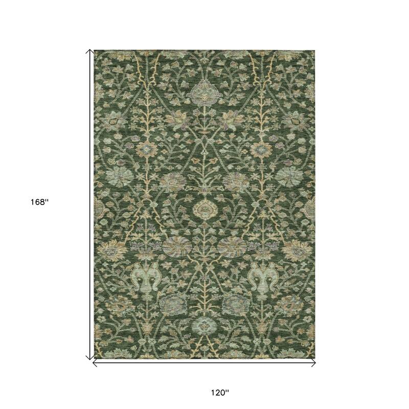 HomeRoots Floral Transitional Rectangle Outdoor Rug