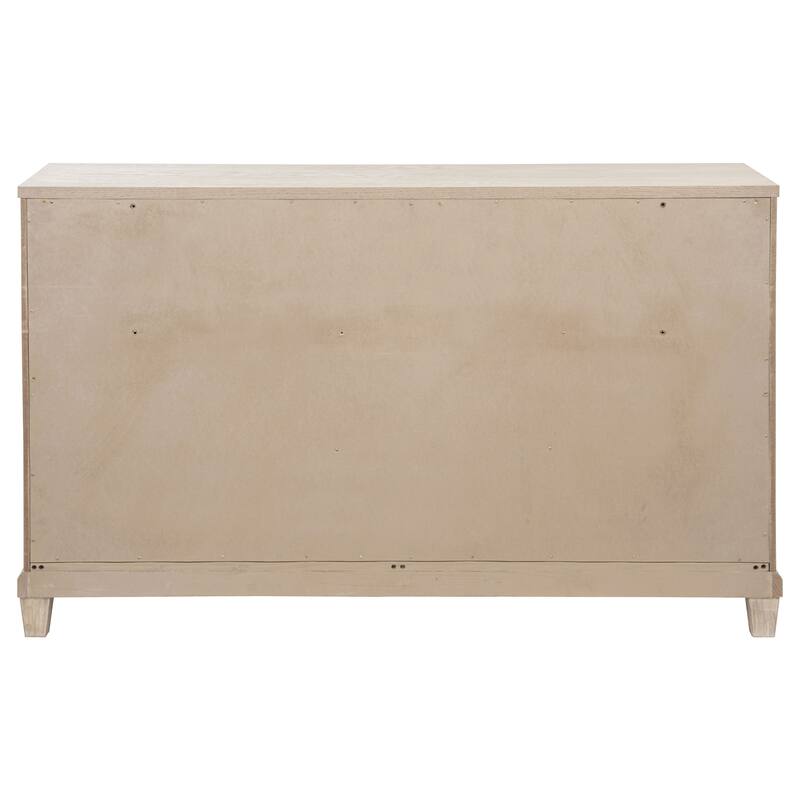 Pembroke 6-drawer Bedroom Dresser with Mirror Washed Oak