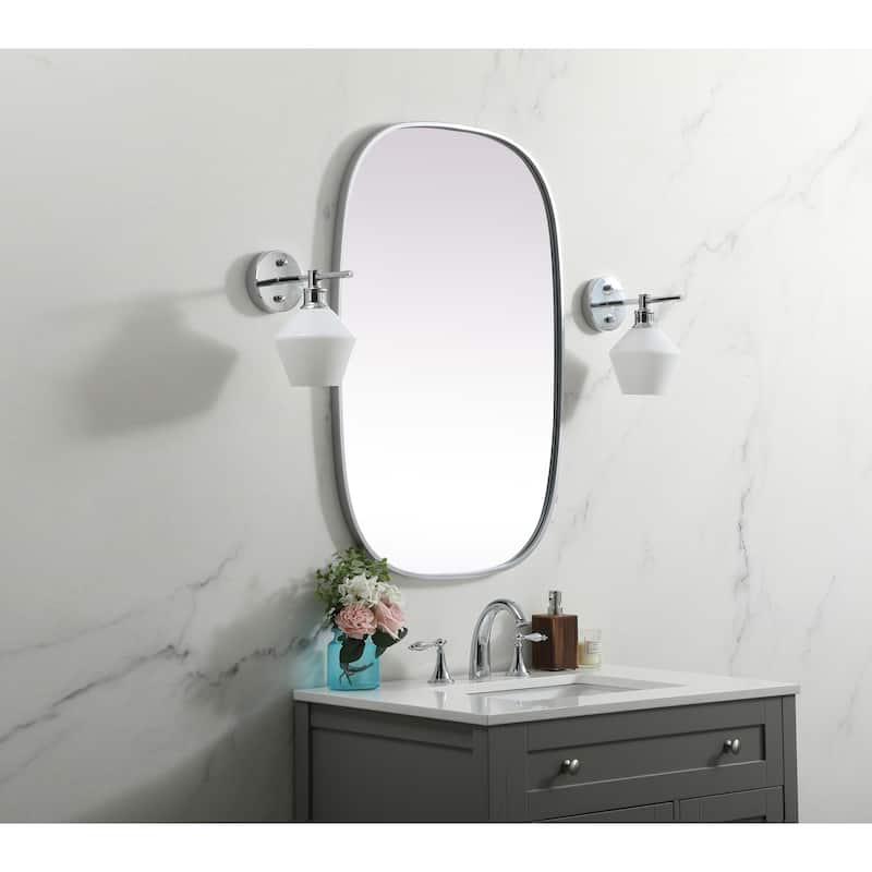 Elegant Lighting MR2B2436 Brynn 24" W x 36" H Modern Oval Bathroom