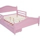 preview thumbnail 8 of 9, Full Size Storage Platform Bed with Storage Underneath, Pink