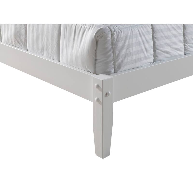 Mountain Lodge Platform Bed - Pine Wood Bed Frame, Shaker Style, Full Size, Strong Support System, Bedroom Furniture