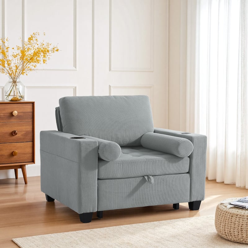 3-in-1 Adjustable Sleeper Sofa Bed Convertible Chair for Living Room