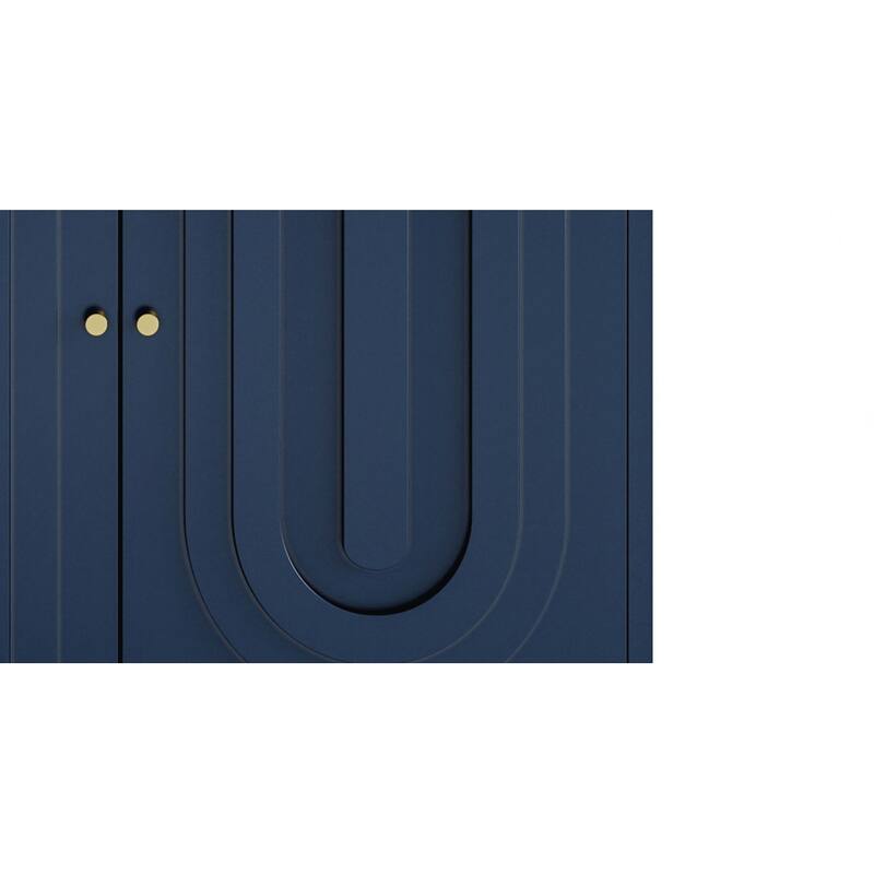 Modern Lacquered 4 Door Wooden Cabinet Sideboard Buffet Server Cabinet Storage Cabinet