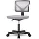 preview thumbnail 28 of 44, Office Computer Desk Chair with Wheels, Ergonomic Low-Back Mesh Rolling Work Swivel Chairs, Armless Comfortable Lumbar Support Grey