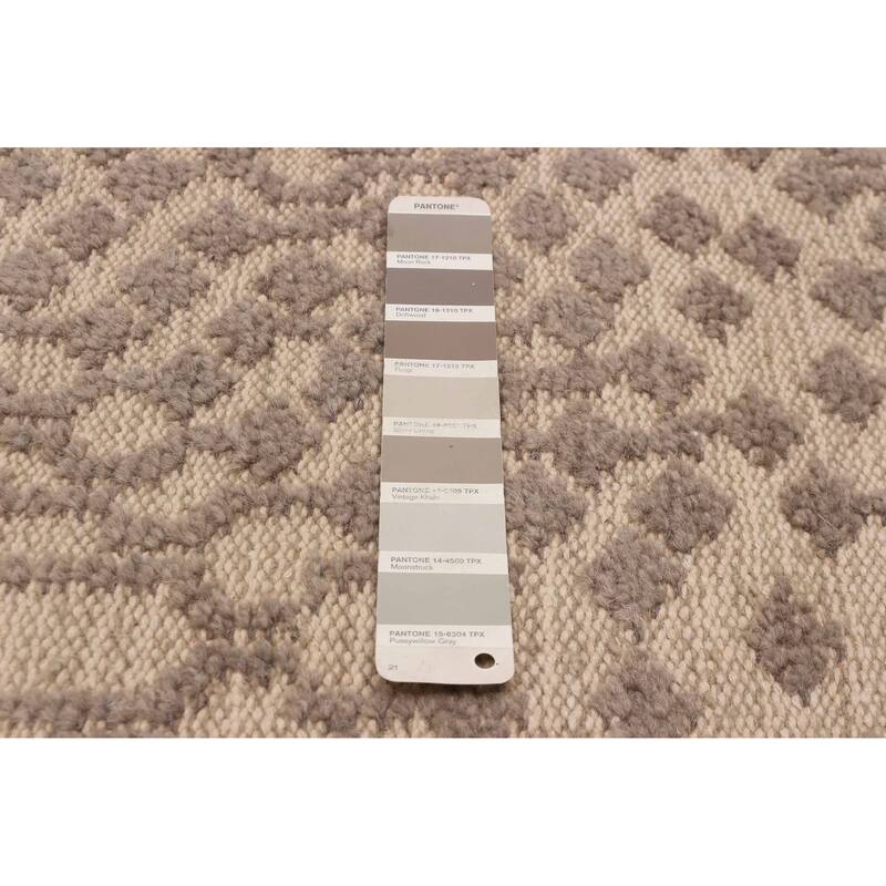 ECARPETGALLERY Hand-knotted Tangier Taupe Wool Rug - 7'10 x 9'7
