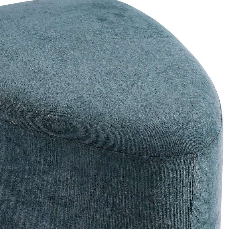 Bonnie 26"/43" W Chenille Small/ Oversized Triangular Cheese Ottoman