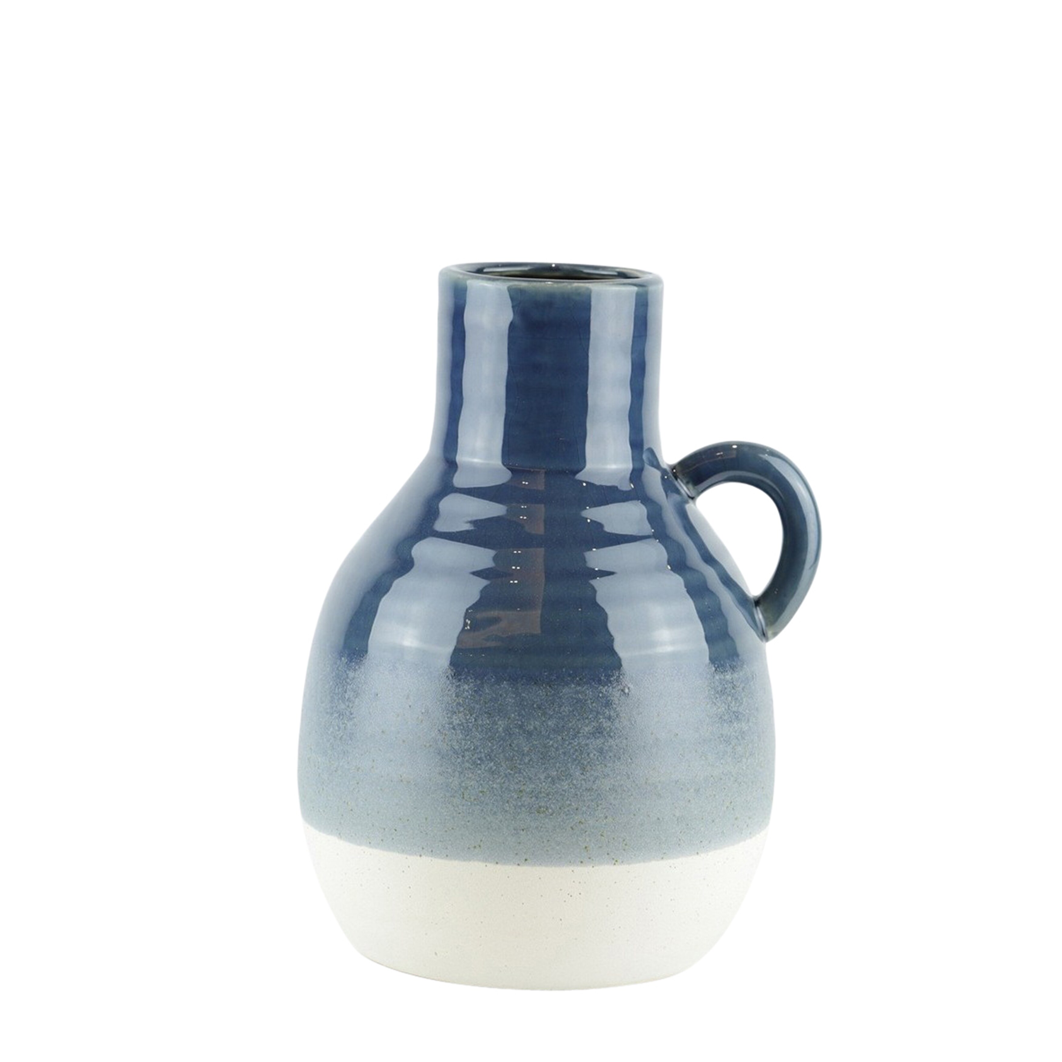 Shop Bellied Jug Shape Ceramic Vase With Ribbed Pattern Large