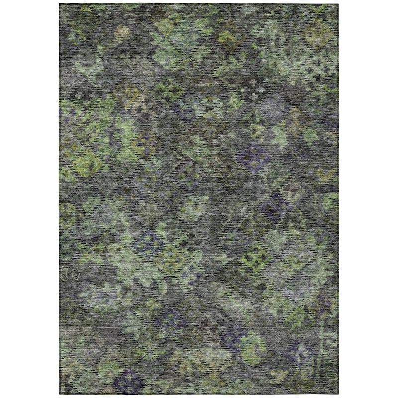 HomeRoots Floral Traditional Rectangle Outdoor Rug