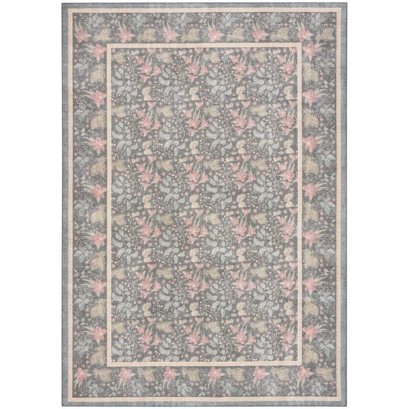 Nourison Botanical Washables Indoor only Textured Floral Area Rug