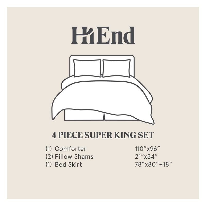 HiEnd Accents Hamilton Chenille Tweed Comforter Set, 4PC