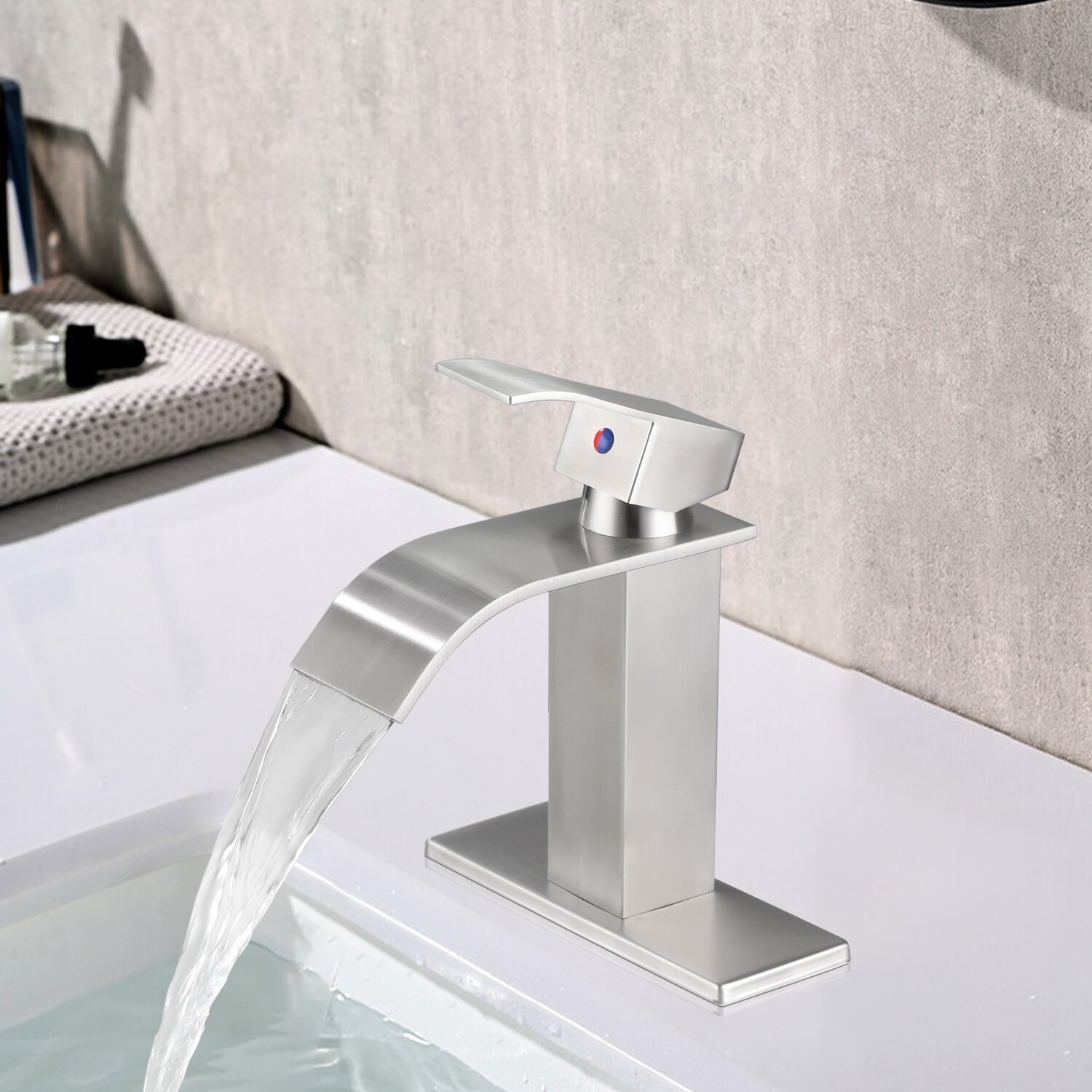 Topcraft Waterfall Spout Bathroom Sink Faucet - Overstock - 37031017