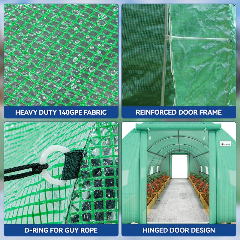 Moasis Walk-in Greenhouse with Reinforced Steel Frame