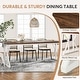 preview thumbnail 34 of 52, Farmhouse Dining Table for 6 People, 70.8-Inch Rectangular Wood Kitchen Table