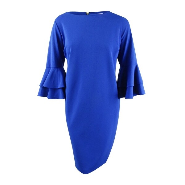 Calvin klein tiered bell sleeve dress online