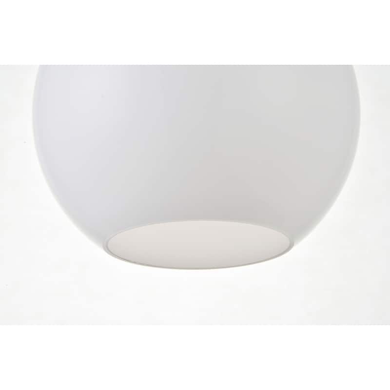 1-light Modern Frosted White Glass Orb Pendant
