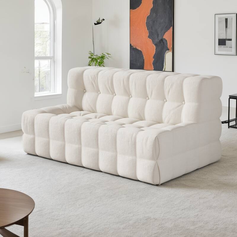 JASIWAY Modern Corduroy Fabric Upholstered Sofa
