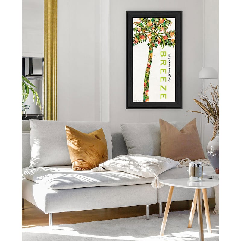 TrendyDecor4U Contemporary "Summer Breeze - Palm Tree" Framed Print Wall Art