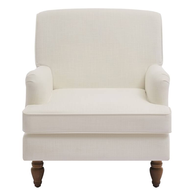 Vintage Upholstered Linen Fabric Armchair