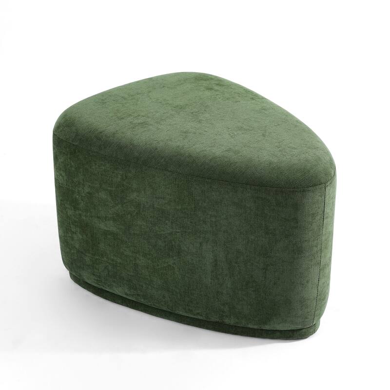 Leon 26"/43" W Chenille Triangle Cocktail Ottoman Set