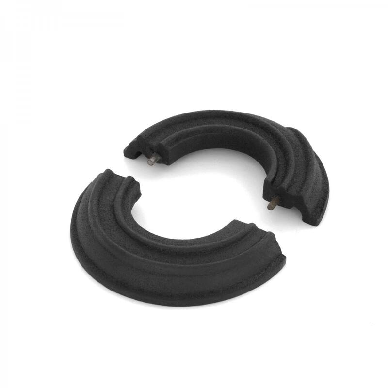 Black Radiator Flange Spiral Style Aluminum Lacquered 1.5" (IPS) 1.8" ID - 3.8" OD Escutcheon Plate Renovators Supply